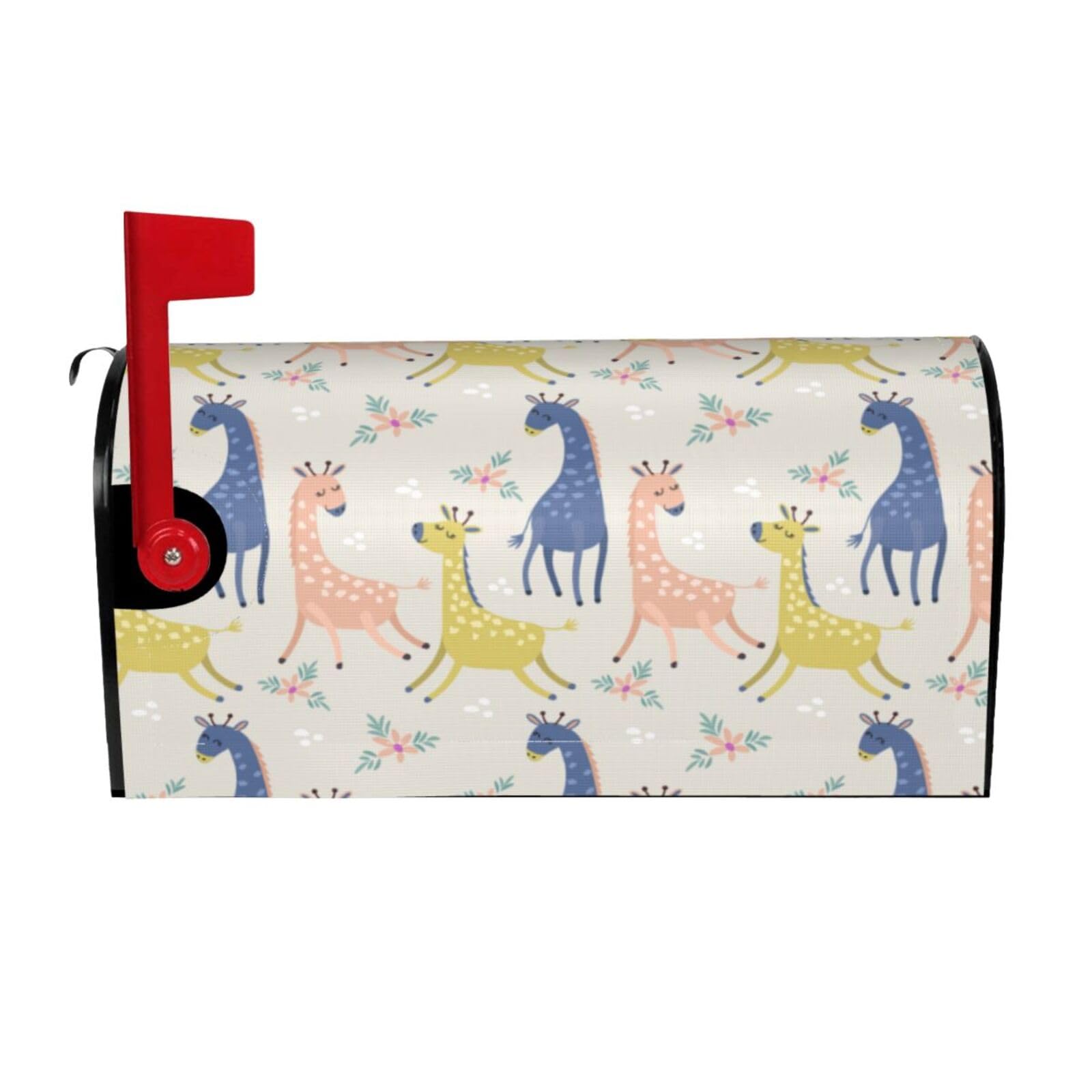 Cute Giraffe Print Mailbox Cover Wraps Post Letter Box Cover Decor For Outside Garden Yard Farmhouse Home