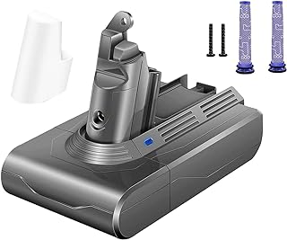 Battery Replacement for Dyson V6, 21.6V 6500mAh Li-ion Battery Compatible with V6 Animal V6 Absolute V6 Motorhead V6 Fluffy SV03 SV04 SV05 SV06 SV07 SV09 DC58 DC59 DC61 DC62 DC72 DC74 Vacuum Cleaner