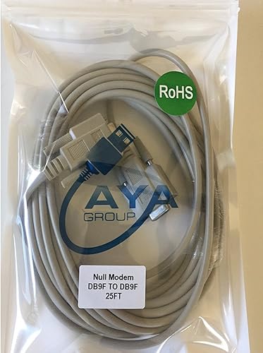 Miniatura 3 de AYA - Cable de módem nulo serie DB9 hembra a hembra (DB9FDB9F) de 25 pies (25 pies)
