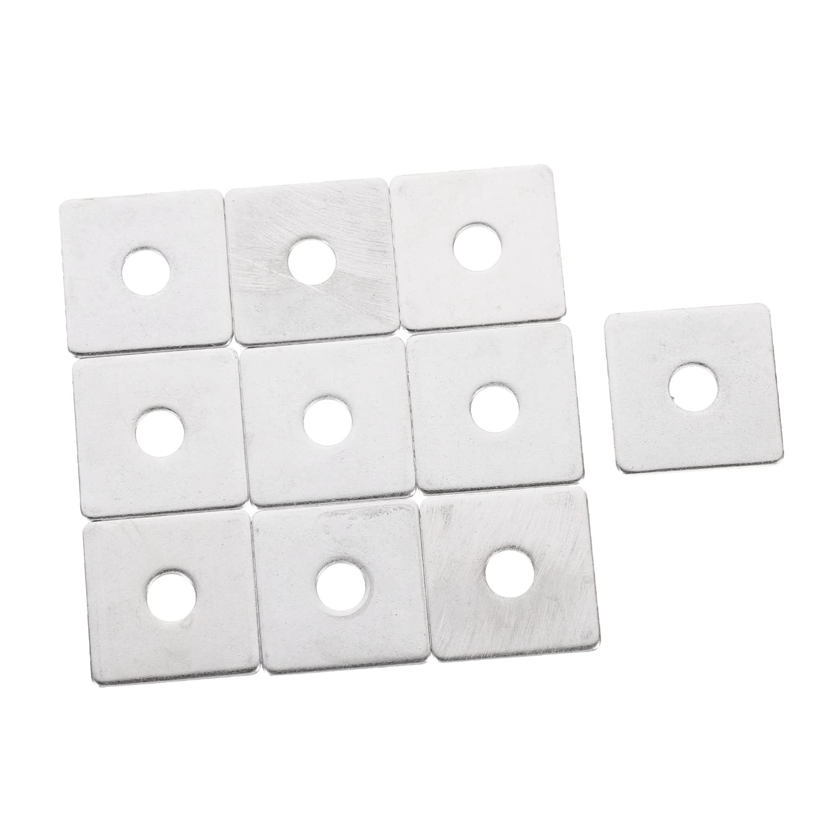 FUNOMOCYA Stainless Square Washers M8*30 * 2.0 Set of 10 Square Flat Washers for Construction