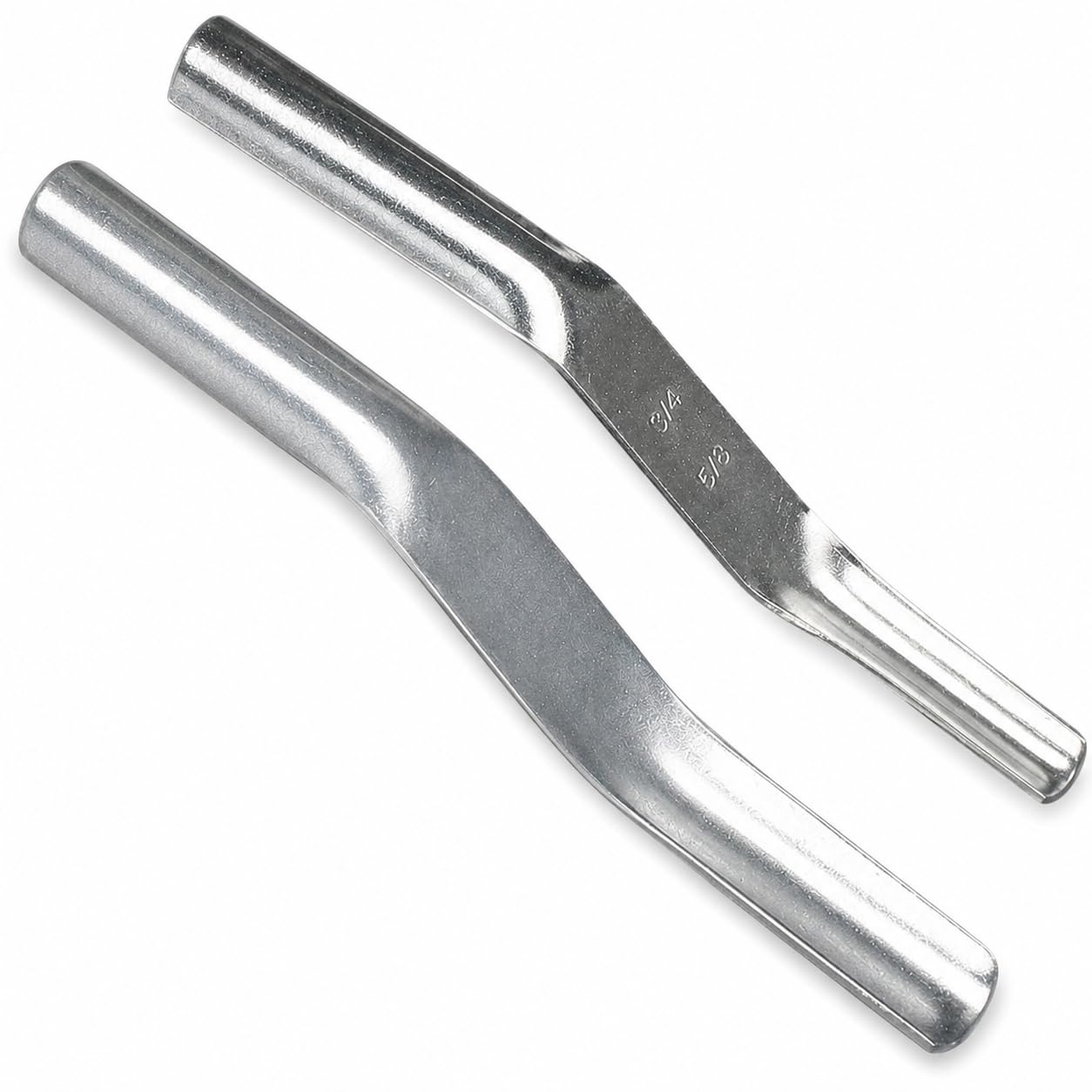 Terilamy 2 Pack Brick Jointer 1/2 x 5/8 Inch, Carbon Steel Pointing Trowel Double End Masonry Tool for Mortar Finishing Bricklaying Repointing Barrel Jointer Wall Tile Joints