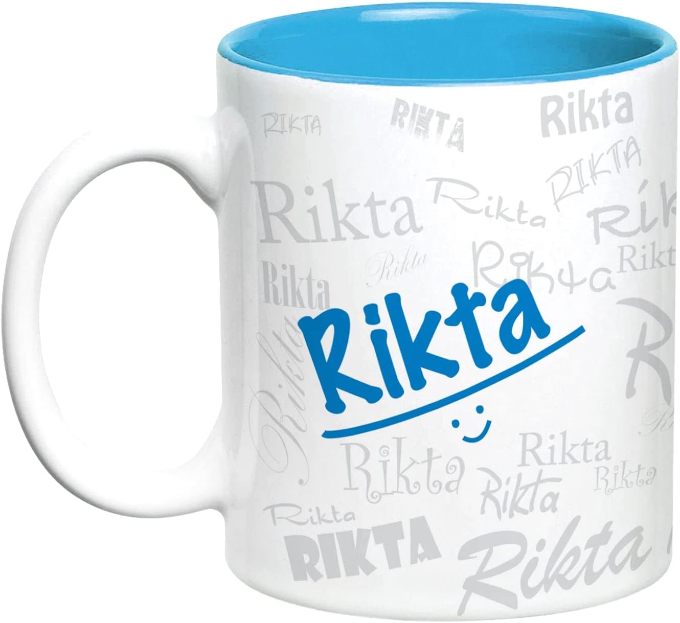 Hot Muggs Me Graffiti Mug - Rikta Personalised Name Ceramic, 315ml, 1 Unit