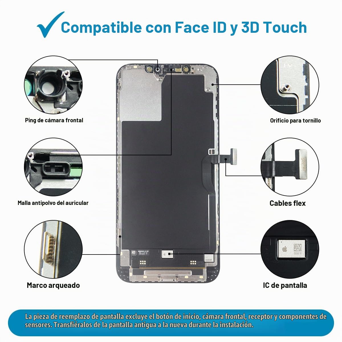 Amazon.com: SIMDOG Kit de reemplazo de pantalla para iPhone 12 Pro