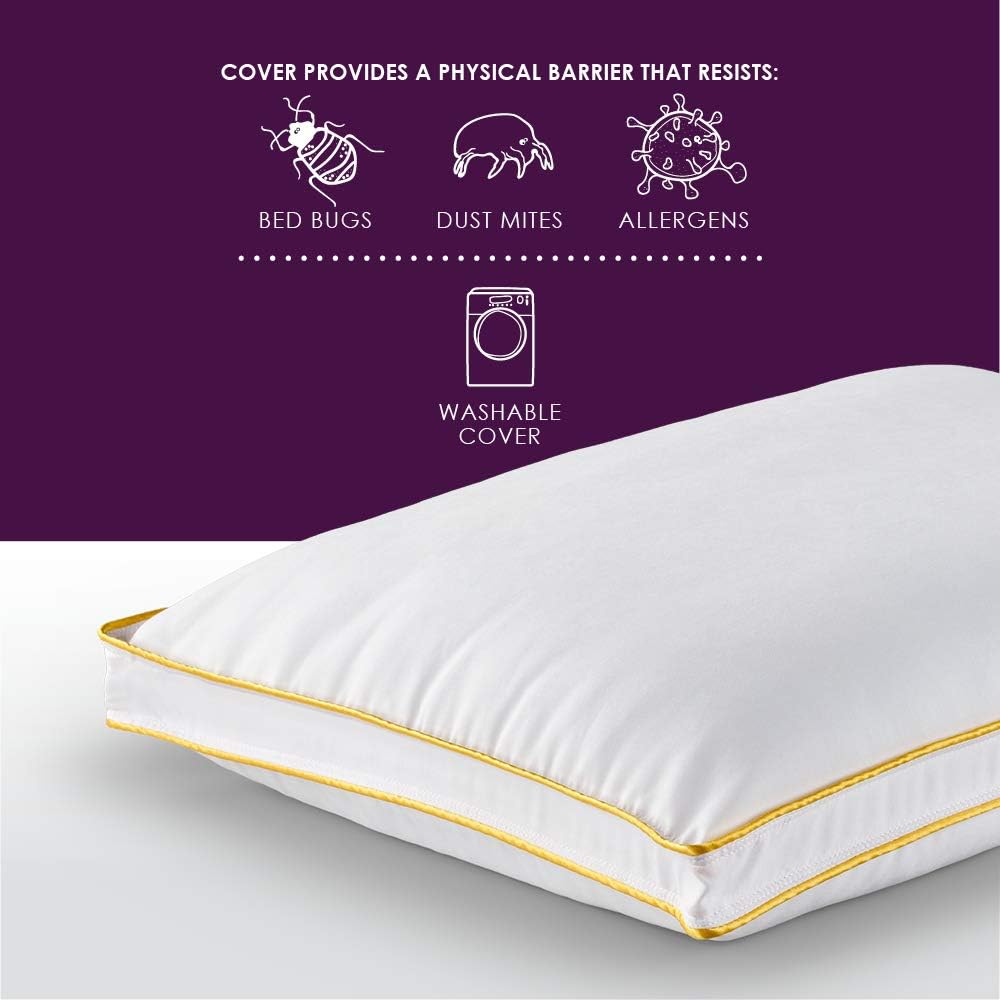 PureCare Kids Rise & Shine Memory Foam Pillow, Adjustable Loft, Youth 21" X 16" (PCKRSM)