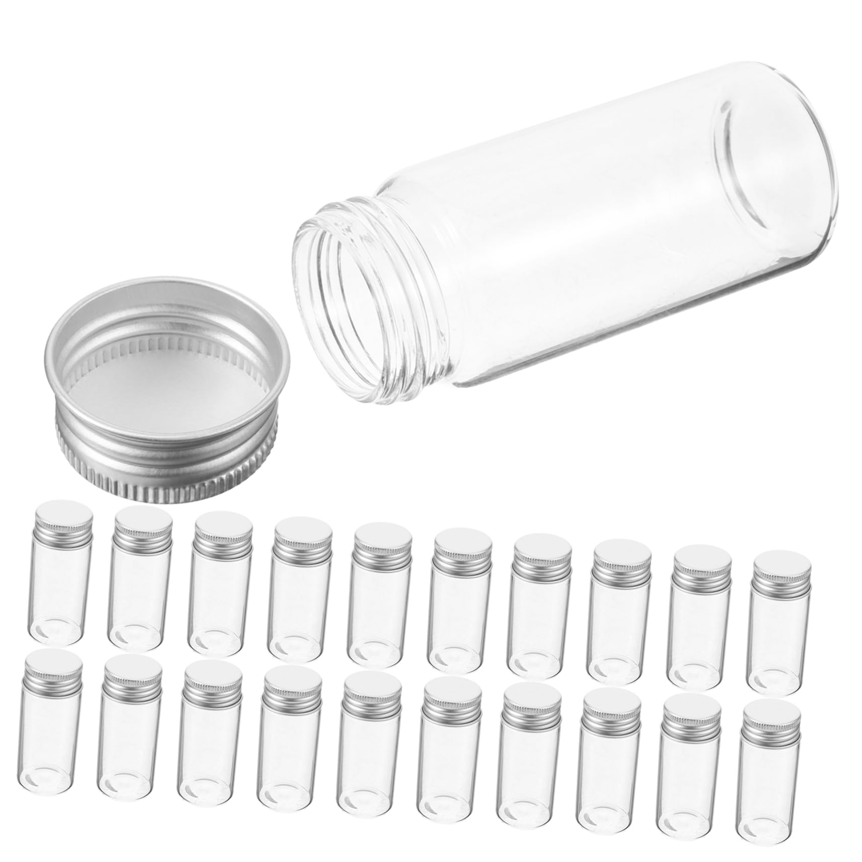Cabilock 3 Series Botella Sellada por Tubo De Ensayo Tapa Hermético Laboratorio Prueba Pequeños Tubos De Ensayo Tubo Transparente Tubo Científico Vials Pequeños Vidrio Piezas*3