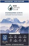 Dishwasher detergent strips sheets unscented lightweight plastic free