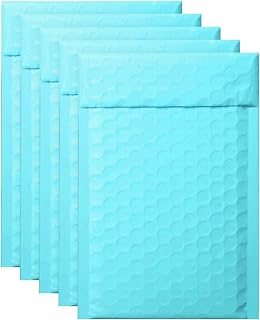 180 unids, sobres de burbujas de aire alineadas con Mylar Express Mailer Bag auto-Seal Pearl Peam Peam 5pcs Organizador de bolsas de almacenamiento de bolsas de mensajería ( Color : Mint Green )