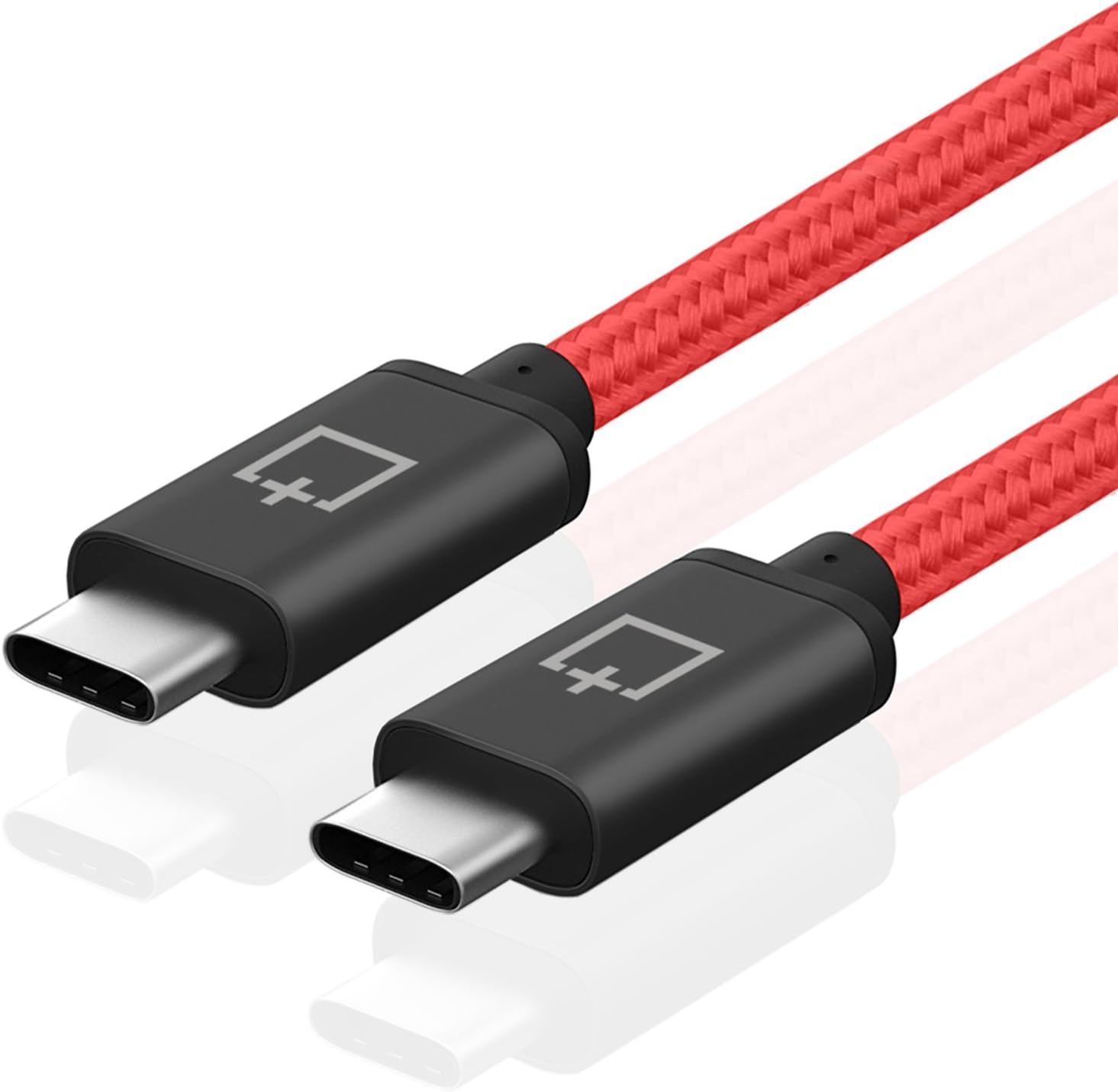 USB C to USB-C Cable, CablePlux USB Type C to Type-C 3.1 Gen1 (3.3 ft Red) Braided Cord with Power Delivery & Fast Charge for Galaxy Note 9 & S9, Google Pixel 3 XL, Huawei P20 Pro, LG V40, LG G7
