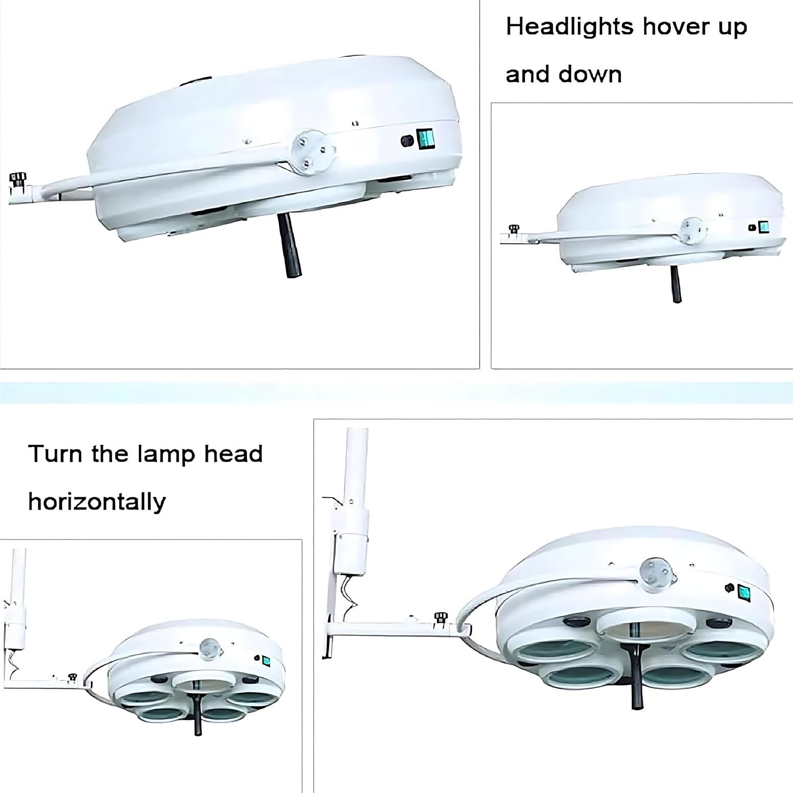 Sufitowa Lampa LED Do Badań Chirurgicznych, Bezcieniowa 25 W, Obrót O 360 Stopni, Regulowana Temperatura Barwowa, Do Gabinetów Stomatologicznych I Weterynaryjnych