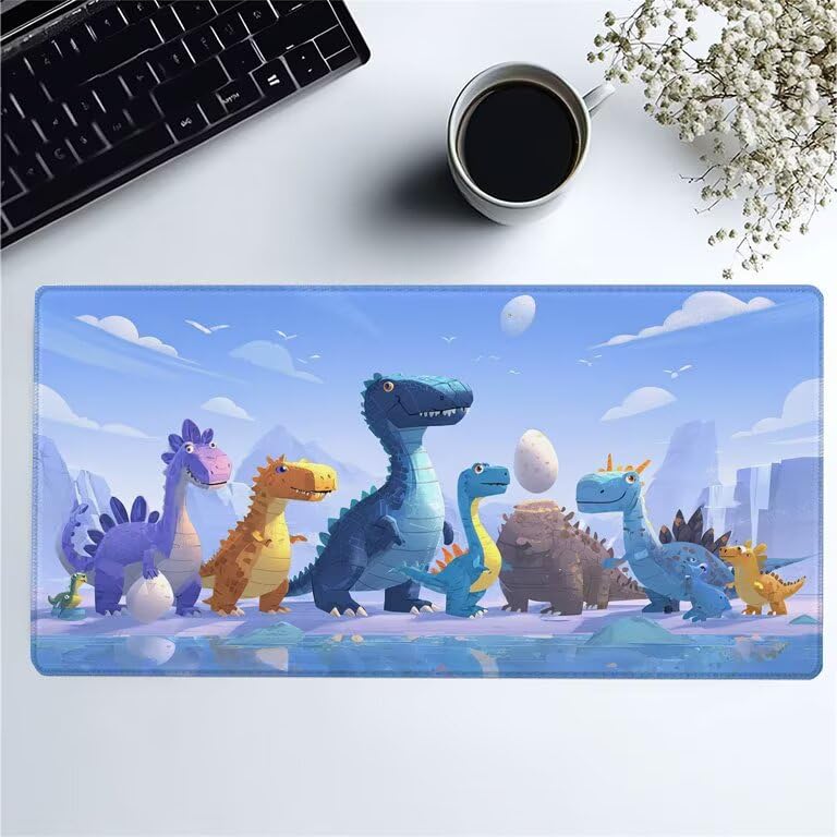 Podkładka pod mysz do gier niebieska duża podkładka pod mysz 1200 x 600 x 3 mm podkładka pod mysz dinozaur gładka powierzchnia antypoślizgowa gumowa podstawa pod ręką biurko akcesoria do gier dla