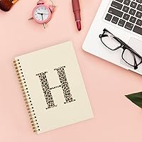 Vista 44 de Bnwepo Initial Leopard Letter T Notebook Journal, Preppy Bow Monogrammed Monogram Gifts for Women, Monogram Notebook Journal, Personalized Notebook
