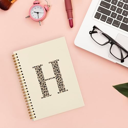 Miniatura 44 de Bnwepo Initial Leopard Letter T Notebook Journal, Preppy Bow Monogrammed Monogram Gifts for Women, Monogram Notebook Journal, Personalized Notebook