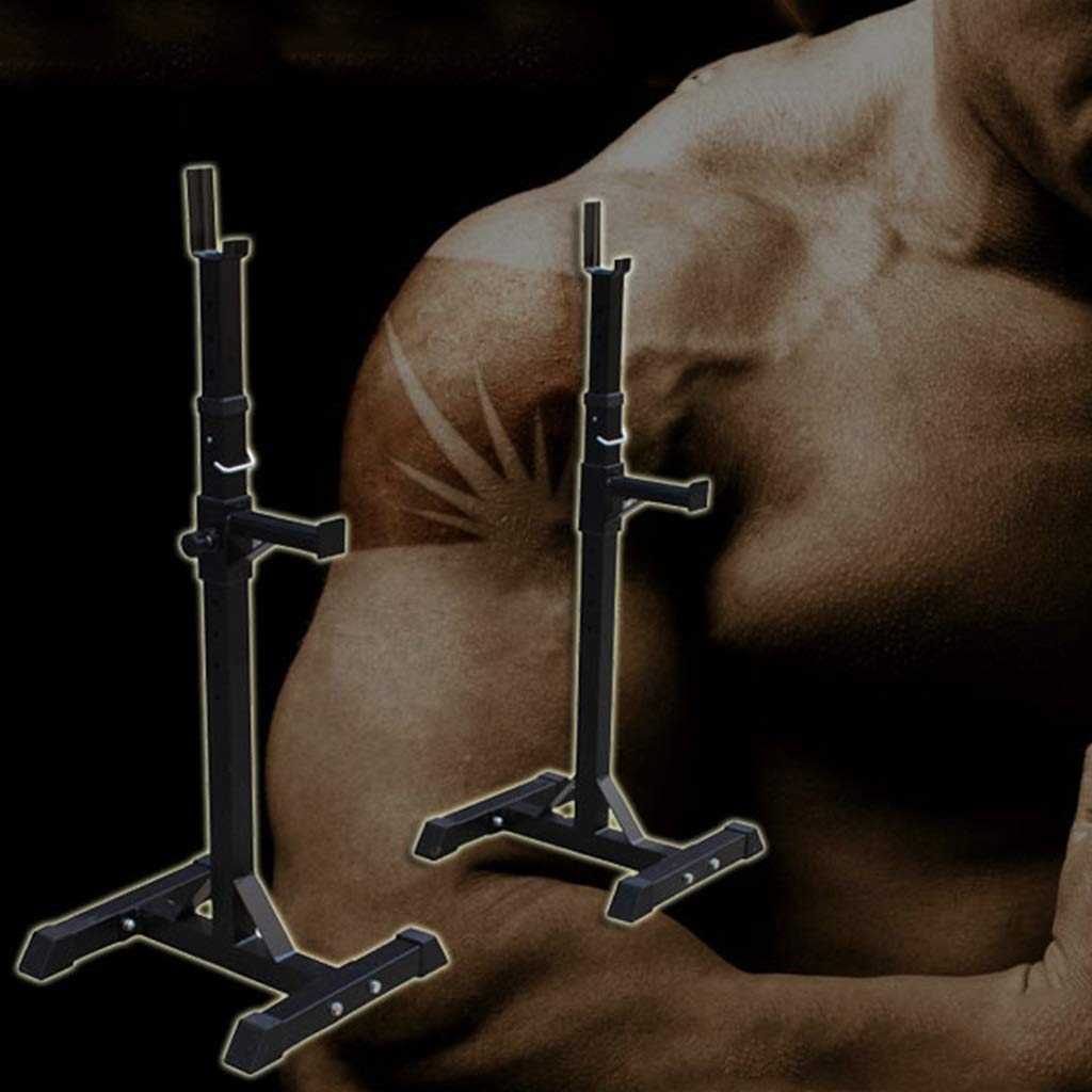 ERoomQ Squat Rack Sports & Fitness Barbell Fitness Machine Home Fitness Machine Bench Press Rack Can Be Adjusted and Folded Multifunctional Barbell Weight Racks