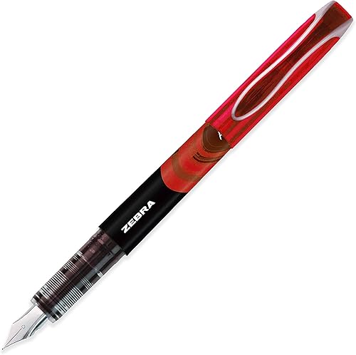 Miniatura 2 de ZEBRA Fuente - Pluma estilográfica desechable, tinta roja, paquete de 3