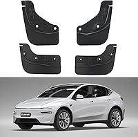 Vista 9 de Solapas de barro Jawjut, compatibles con Tesla Model Y 2023 2024, accesorios de protección contra salpicaduras, no requiere taladrar, negro