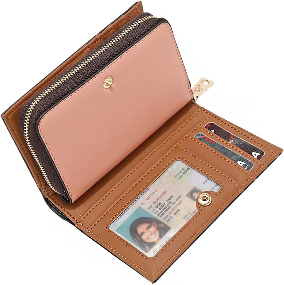 Nicole Lee Bifold Wallet, 7 Card Slots, Vegan Leather, RFID Blocking (LADIES NIGHT OUT)