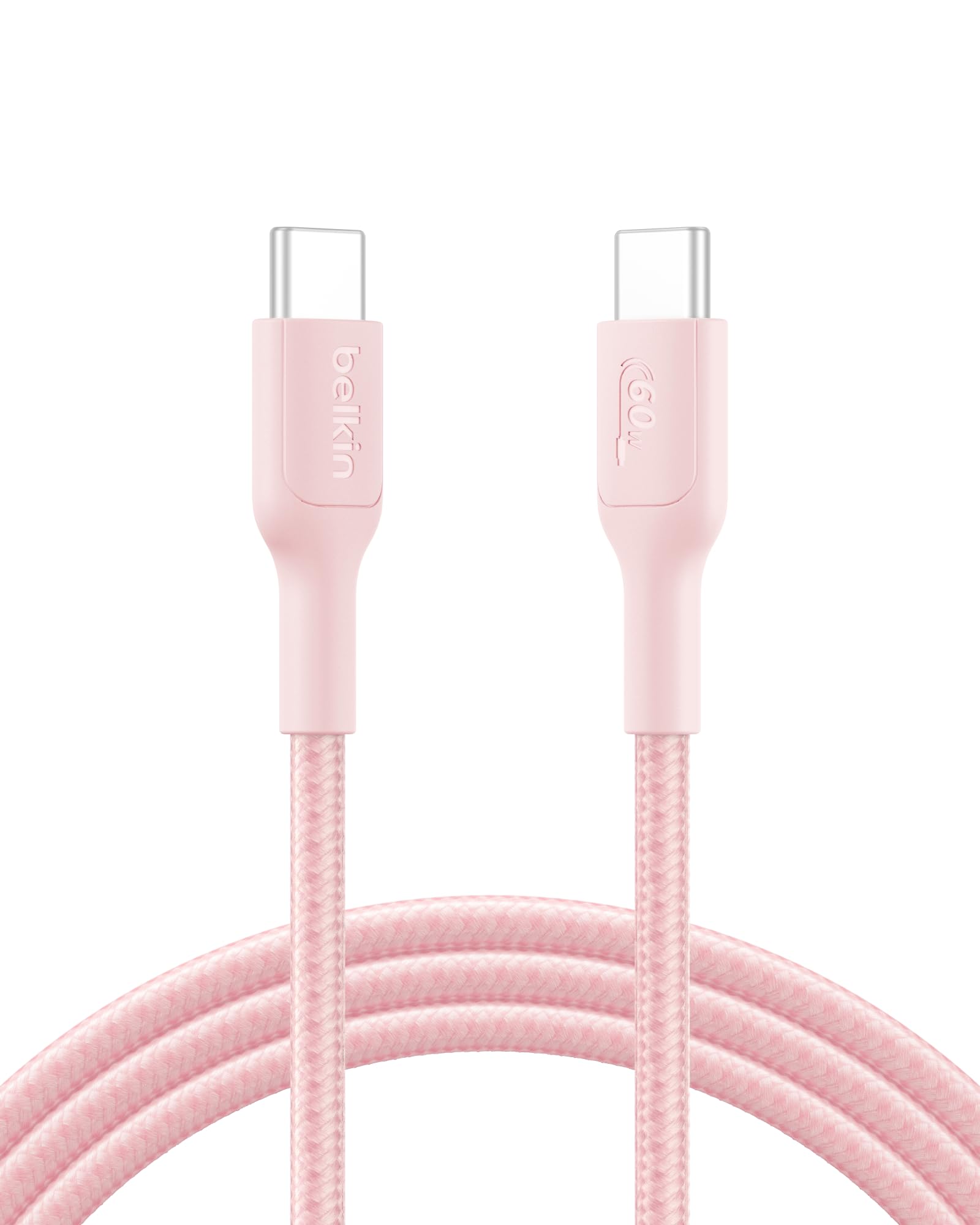 Belkin Apple Certified USB-C to USB-C Braided Nylon Cable 2 Meter | Fast Charging Cable | Type C Charger Cable for iPhone 17, 16, Galaxy S25, Pixel 9, MacBook, iPad Pro | 2 Years Warranty | Pink-picture-41
