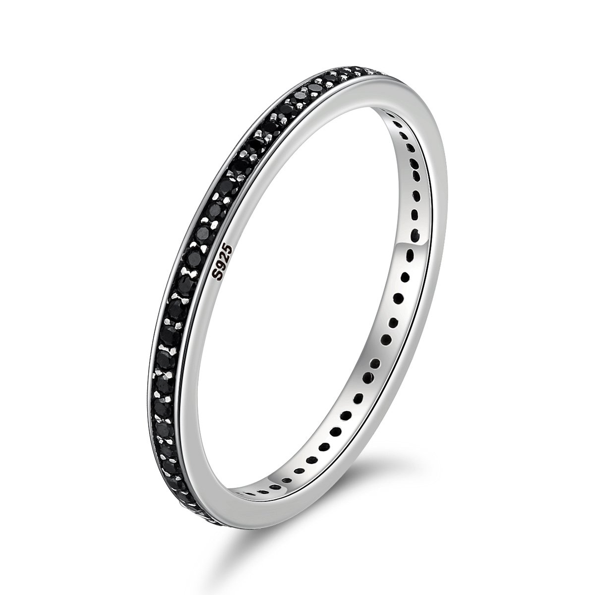 WOSTU Love and Eternity Rings 925 Sterling Silver Cubic Zirconia Engagement Wedding Rings for Women