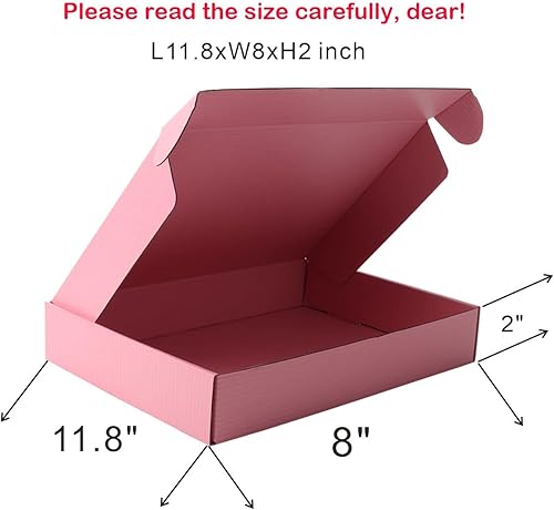 Miniatura 10 de MEIANJU - Caja de cartón corrugado duro de 8 x 5.5 x 1.5 pulgadas de alto, caja de regalo para propuesta de dama de honor, invitaciones, boda,