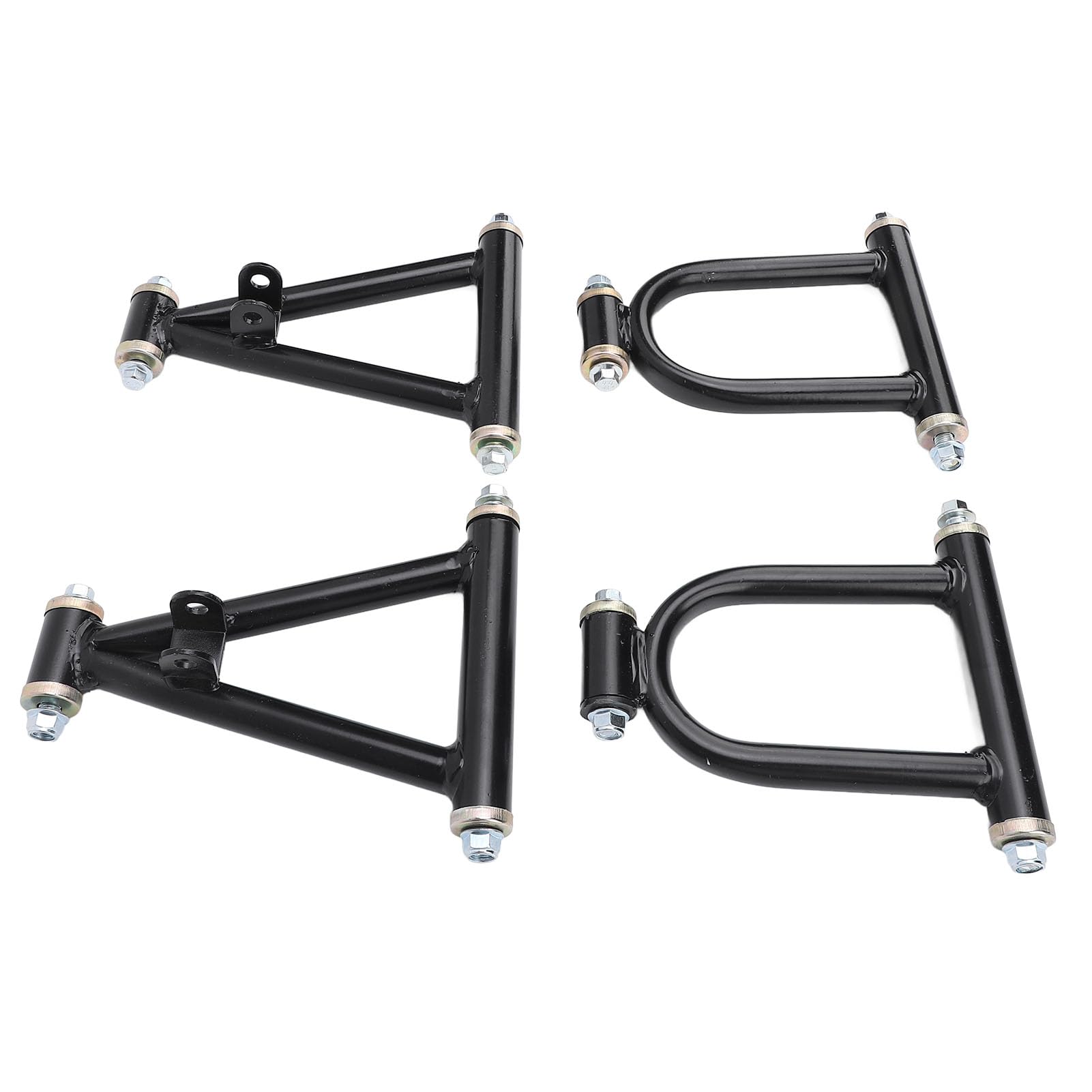 Keenso Zestaw Wahacza Przedniego Zawieszenia, Metalowy zespół Wahacza o Wysokiej Wytrzymałości z 4 Częściami do Gokartu Quadowego o Pojemności 110 Cm3, 150 Cm3, 200 i 4 Kołami