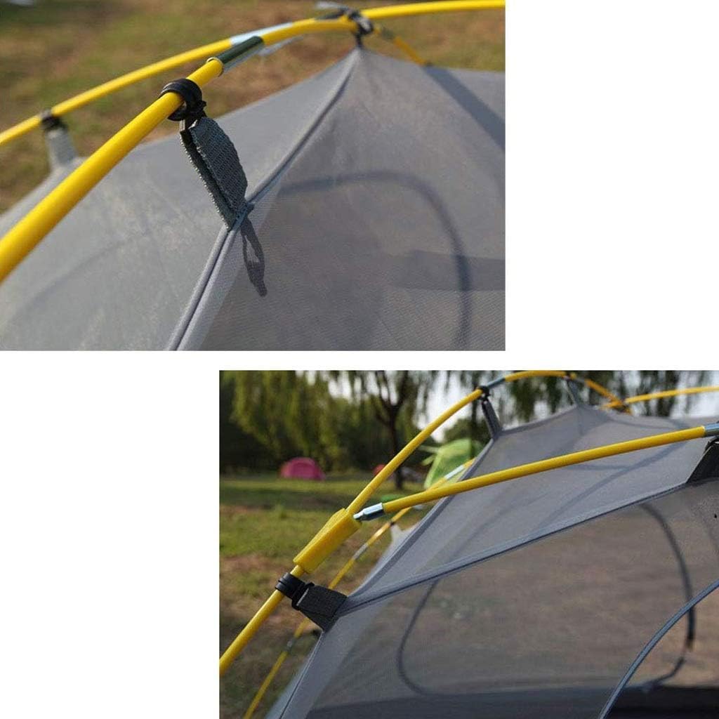 Easy to Assemble 2 Person Dome Tents Outdoor Windproof UV Protection Double Layer Camping Tent Grey