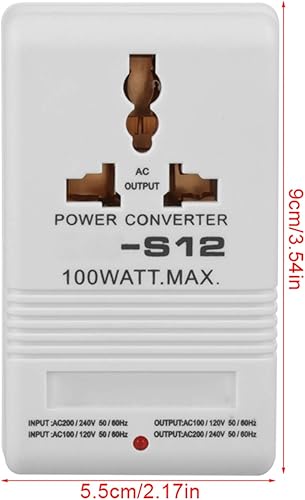Miniatura 2 de Convertidor de voltaje Transformador de potencia 100W Step-Up y Step-Down 110V120V a 220V240V Adaptador de viaje (enchufe estándar CN)