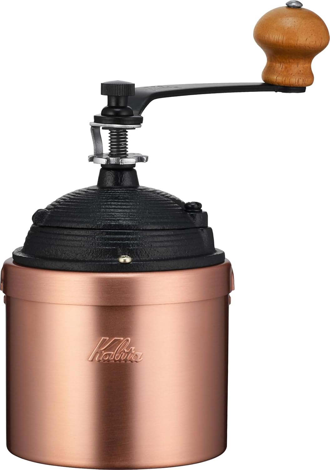 Carita Kalita Copper Hand Grinder Manual Cu-2#42086 Antique Coffee Grinder with Lid
