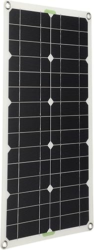 Miniatura 9 de Kit de panel solar de 100 W y 12 V, cargador de batería, panel solar monocristalino flexible portátil de 100 W con enchufe para encendedor de