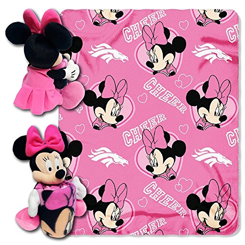 Northwest Broncos Football Cheerleader - Denver Blanket Throw Plus Plush Minnie