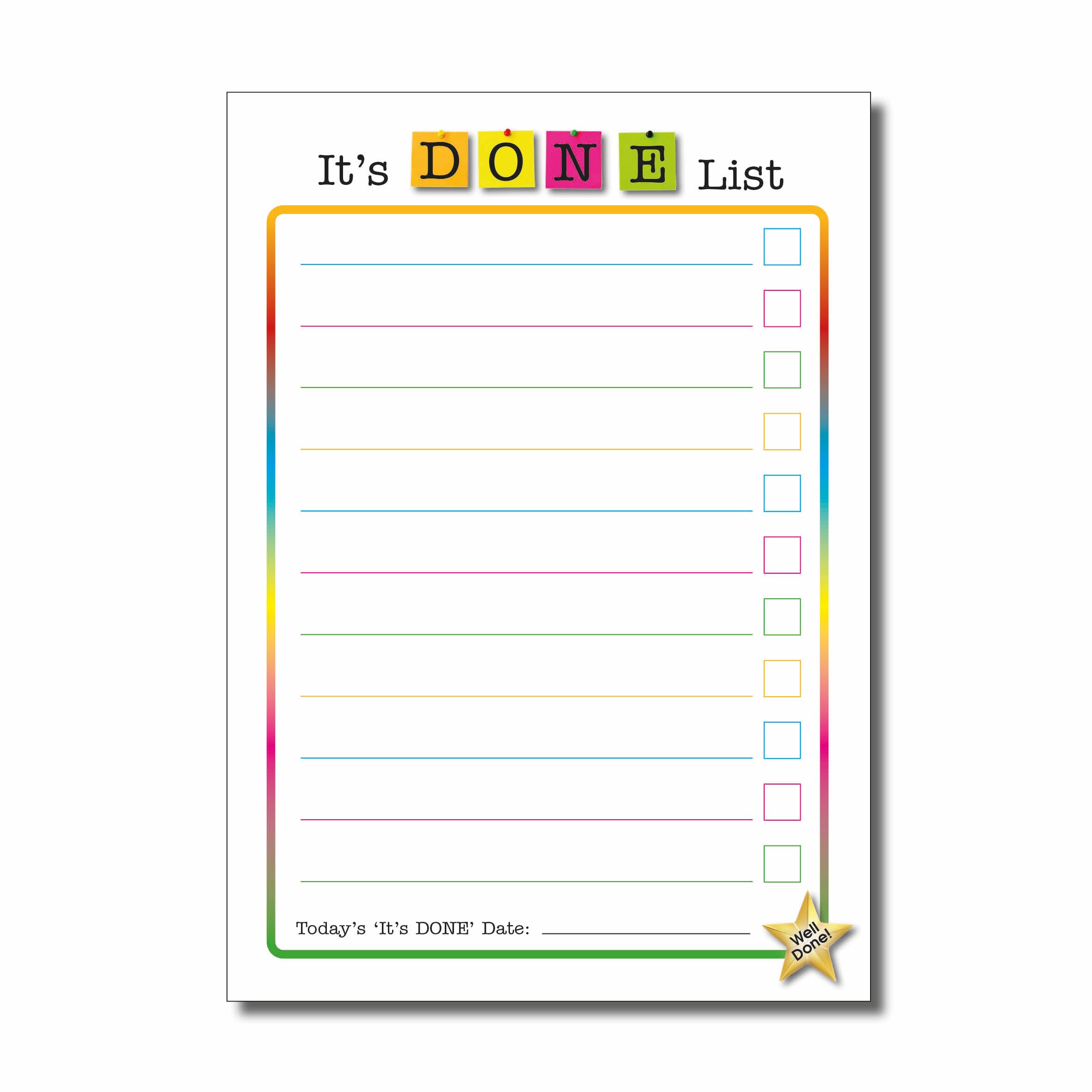 Cherry Printers A6 It’s Done Checklist Notepad - Image 2