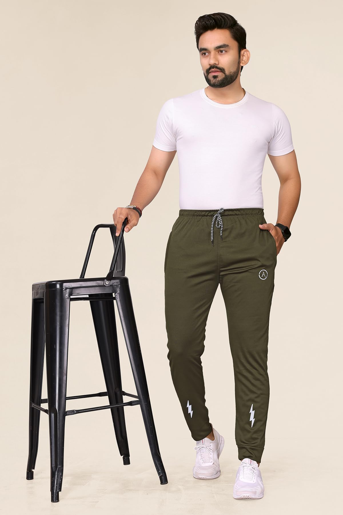 anand sarees Anand Men Solid Regular Track -BW_MD_TP223_L Green-picture-16