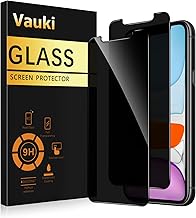 Vauki 2 Pieces Privacy Tempered Glass for iPhone 11/iPhone XR,Anti-Spy Protective Film,9H Hardness,Anti-Scratch,Bubble-Free,Anti-Spy Screen Protector Film for iPhone 11/iPhone XR 6.1 Inches