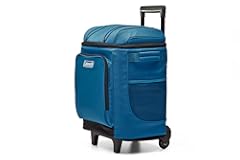 Coleman 42-Can Soft Rolling Cooler with Wheels, Leak-Proof Portable Insulated Chiller with 12+ Hour Ice Retention, Made with Recycled Materials
