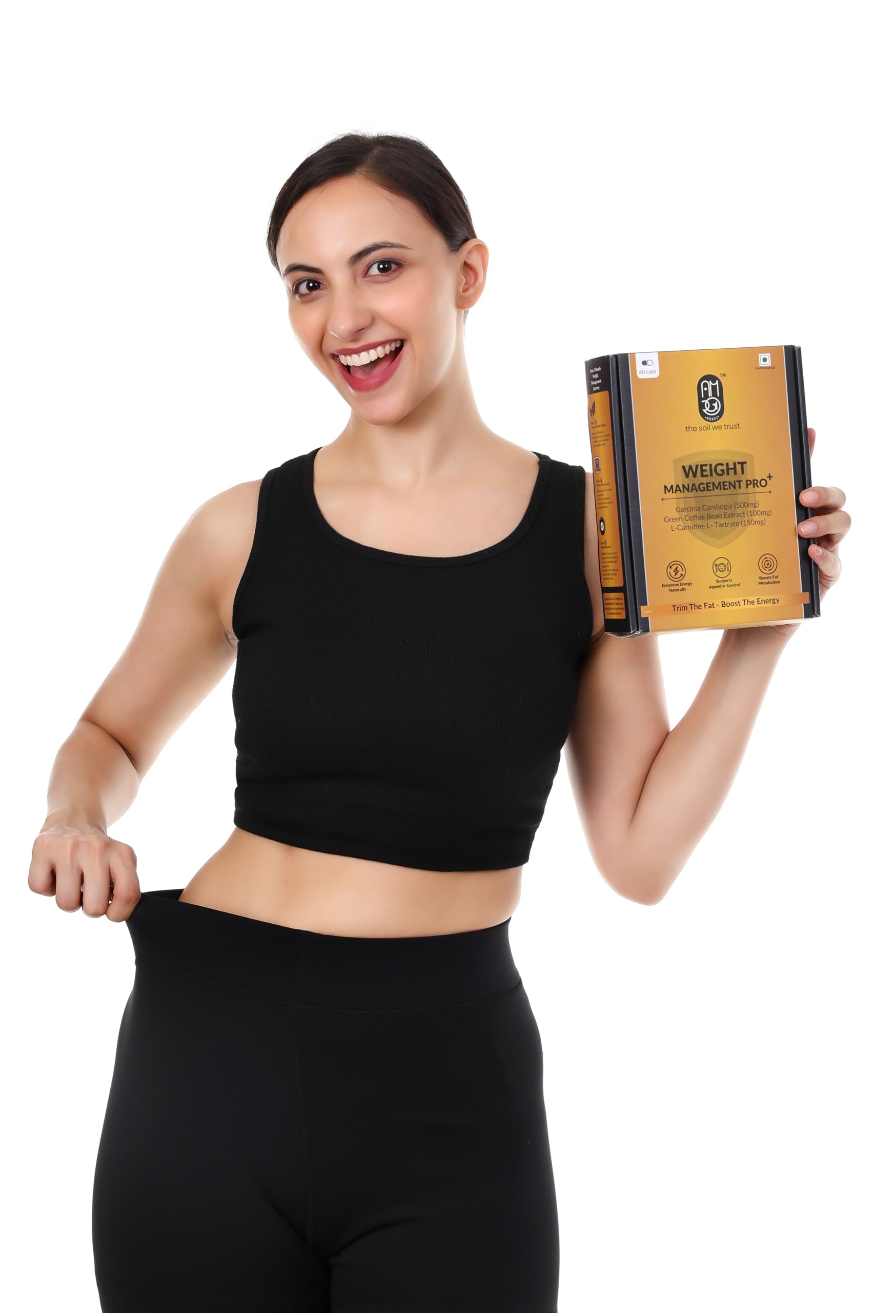 Weight Management Pro+ Fat Burner for Men & Women | Natural Weight Loss Supplement with Garcinia Cambogia, Green Coffee Bean Extract, L-Carnitine, Apple Cider Vinegar, Moringa Extract & Shilajit – 60 Capsules - Image 2 thumbnail