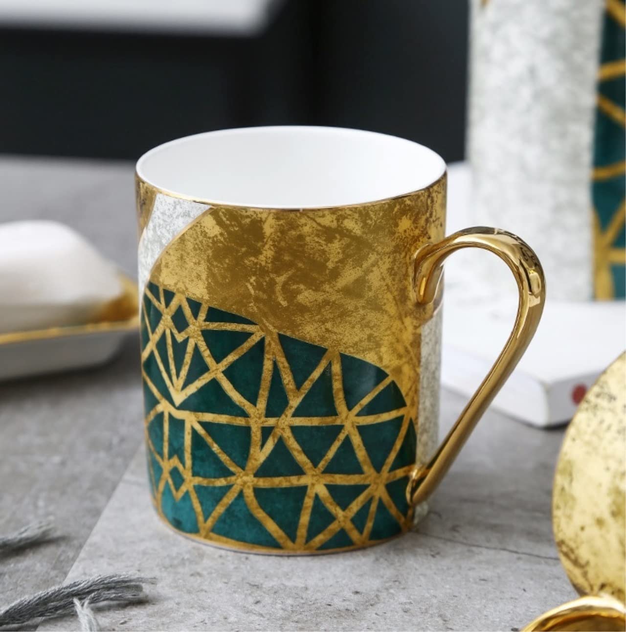 Zestaw Dozowników Mydła Zestaw Akcesoriów Łazienkowych Do Użytku Domowego Nordic Marmur Zielony I Ceramiczny Kąpieli Phnom Penh Na Prezent Parapetówkę Łazienka
