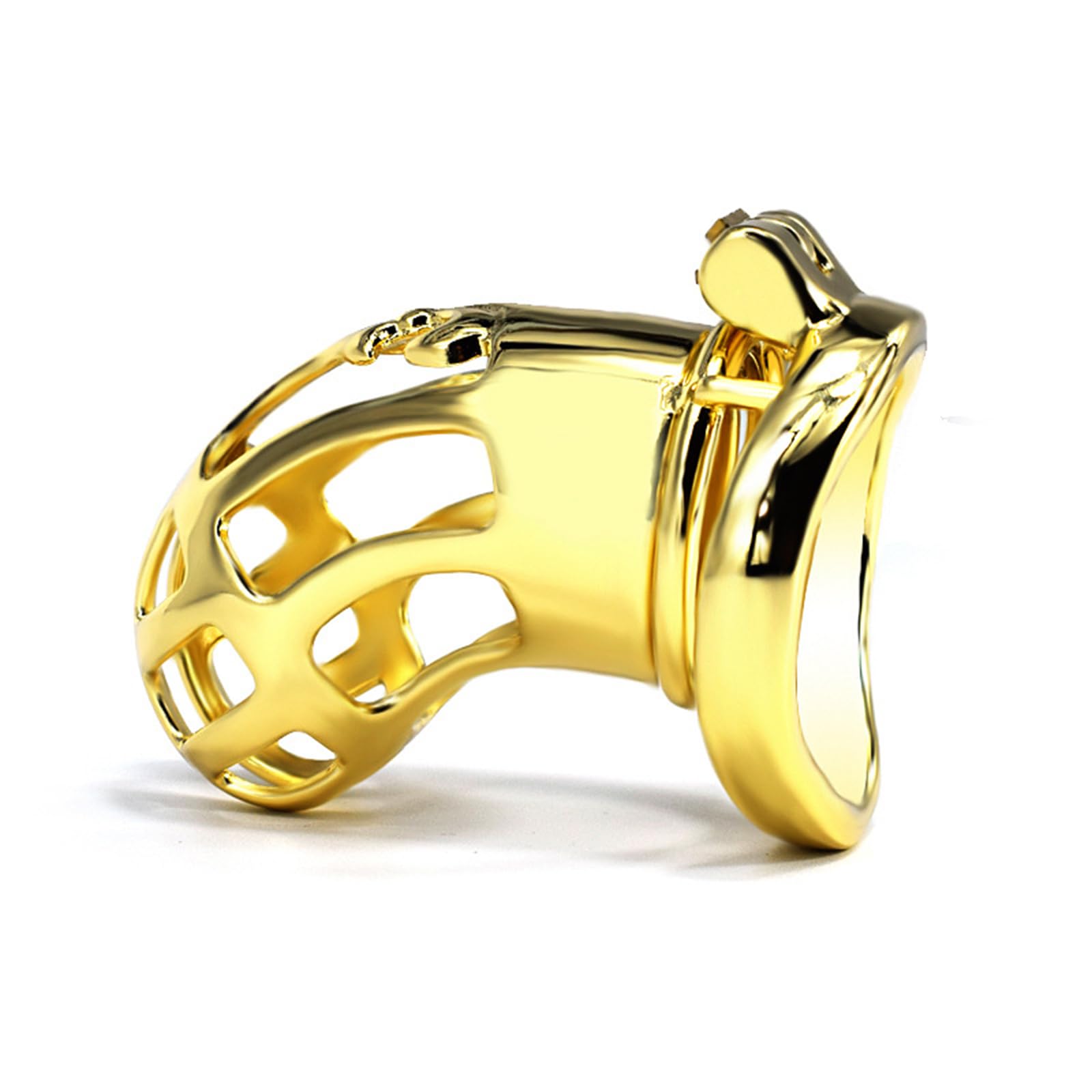Cage de chasteté pour homme, cage pénienne légère en acier inoxydable, ceinture de chasteté, dispositif de chasteté avec serrure et clé invisibles, jeux de bondage.,45mm/1.77inch
