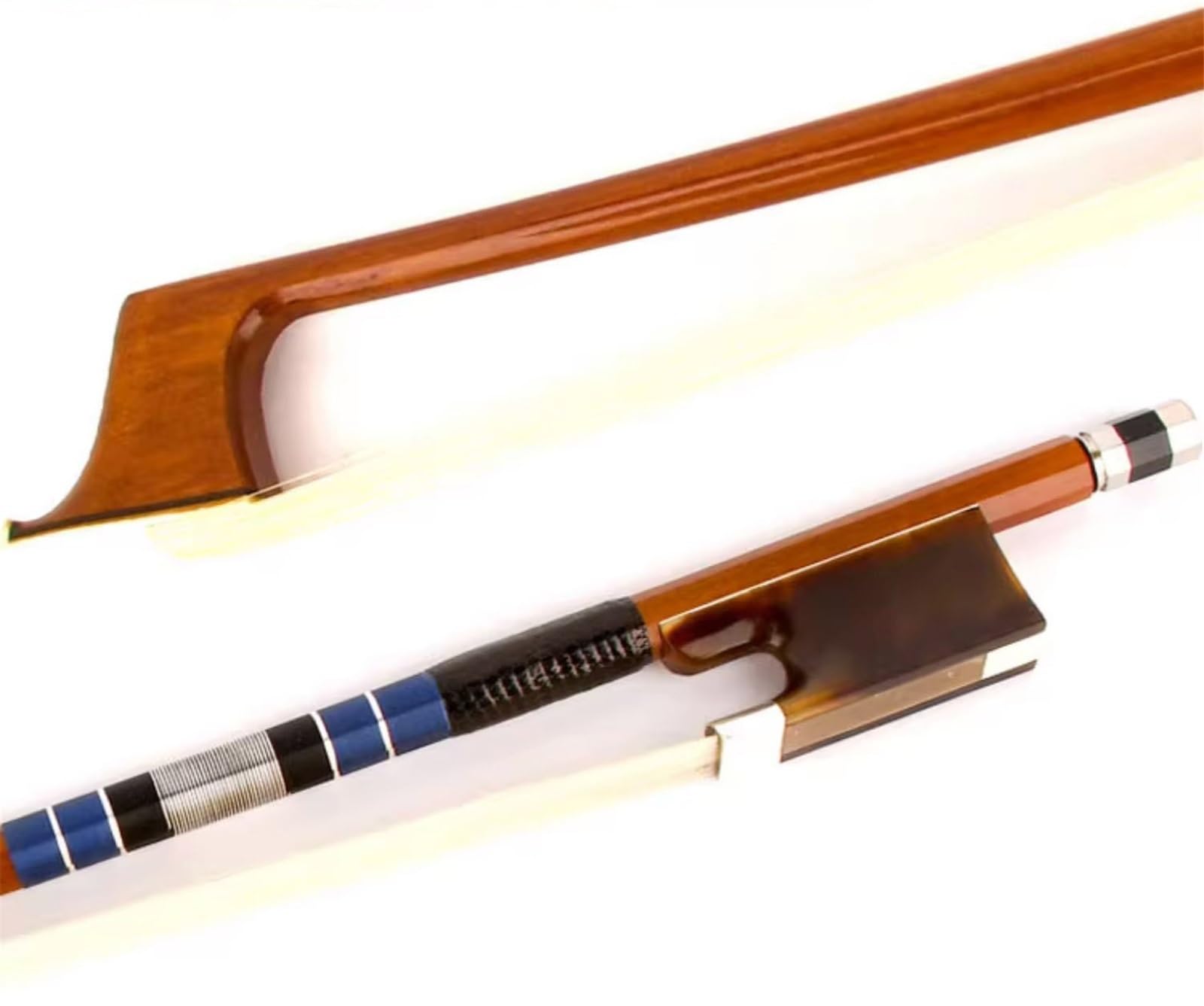 Handgefertigte Geigenbögen Professioneller Violinbogen 4/4 schöner Reitstock silberfarben(Type 2)