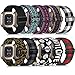 ShuYo Nylon Watch Bands Compatible with Fitbit Sense & Versa 3, Soft Pattern Replacement Band for Women Men Compatible with Fitbit Sense/Versa 3 Smart Watch(10 Pack)