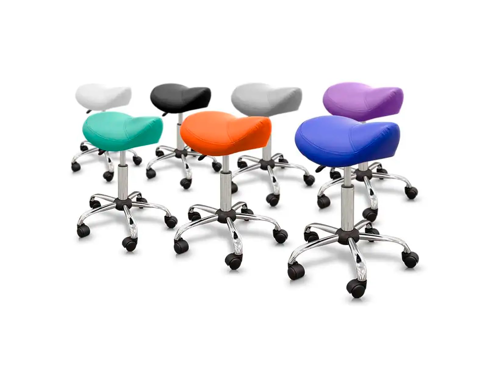 QUIRUMED Tabouret de Type Poney avec Base en Acier Noir