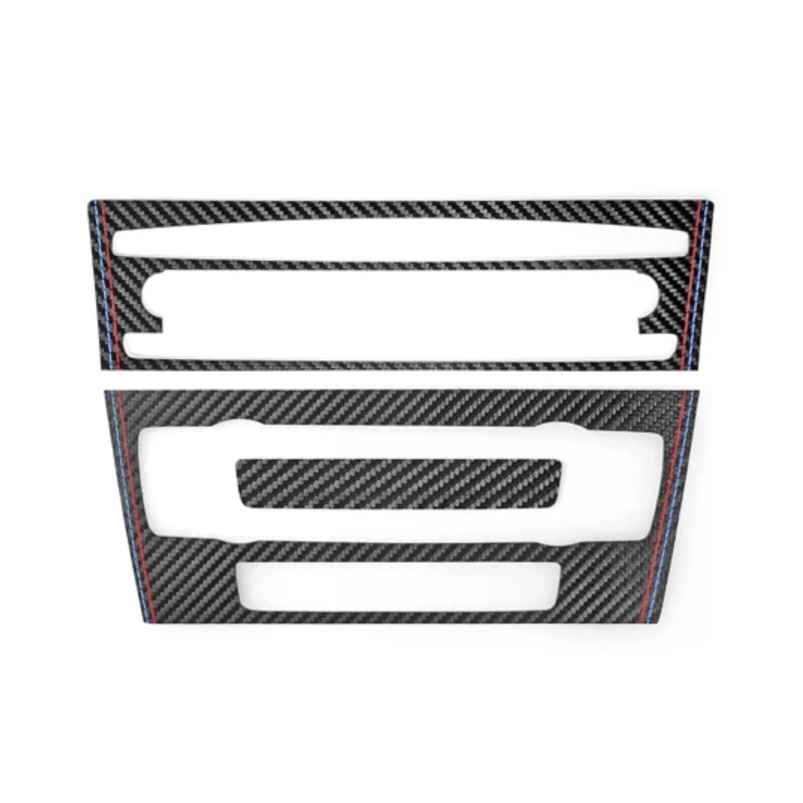 VNHLOTVJL Car Auto Center Console CD Panel Trim Stickers Tuning Decor Interior Accessories Compatible for BMW E90 E92 E93 Series 3 Carbon Fiber(Type1)