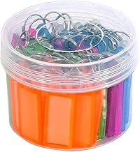 50 Multicolor Keyring and Keychain with Name Tag Labels Plastic Multicolor Keychain with Two Side Id Label and Split Ring