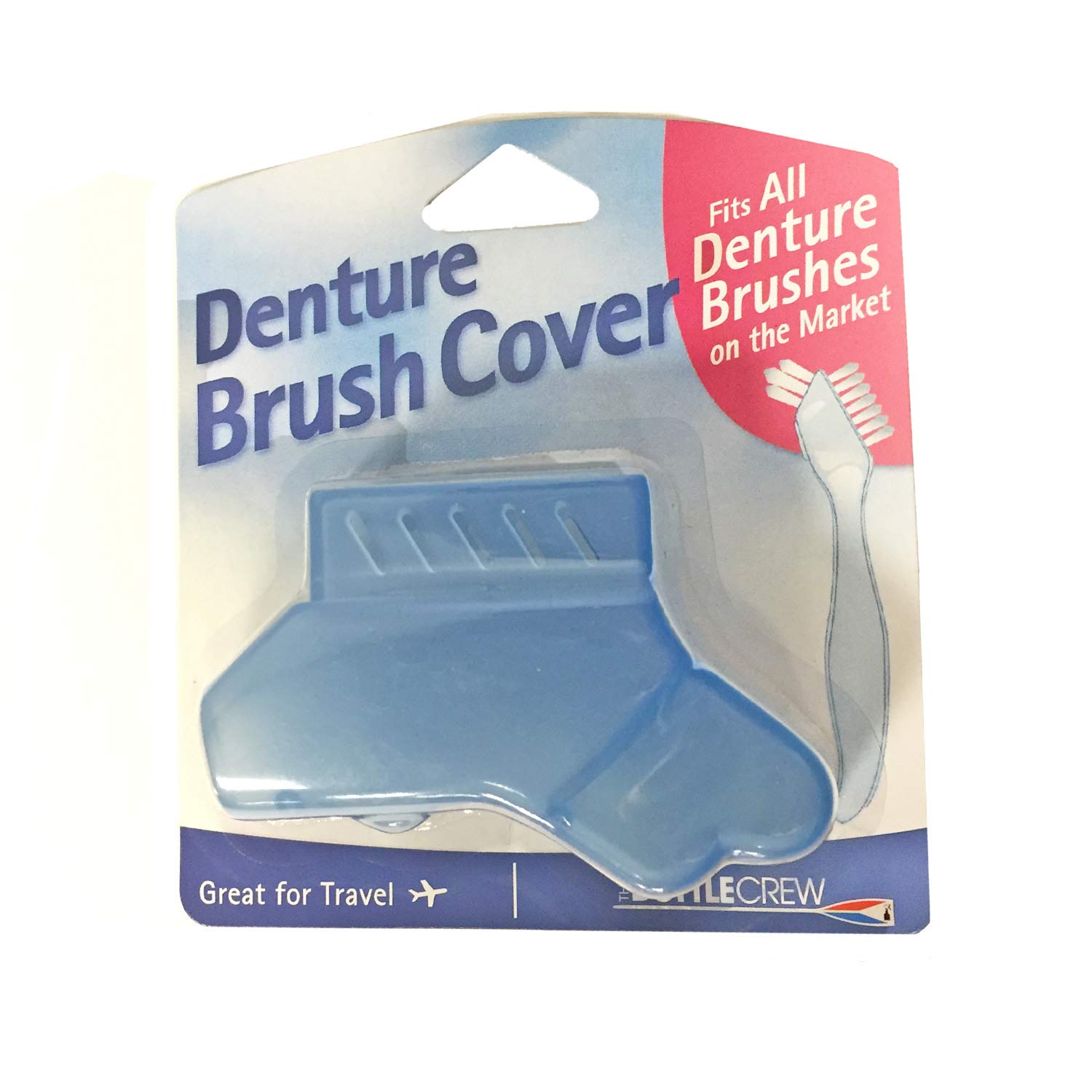 Denture Brush Cover - Fits All Denture Brushes (Blue) : Health & Household