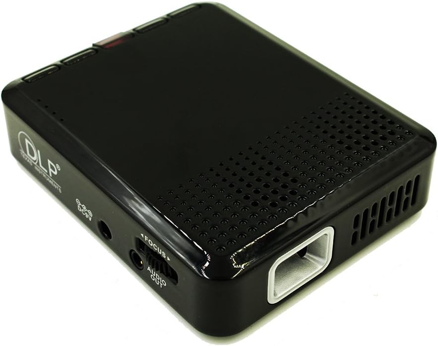 DLP Super Mini LED Projector,Portable Rechargeable 1000:1 Pocket Size Home Cinema Theater Support Hdmi/USB/sd/avin Port, 180 Minutes Battery Life