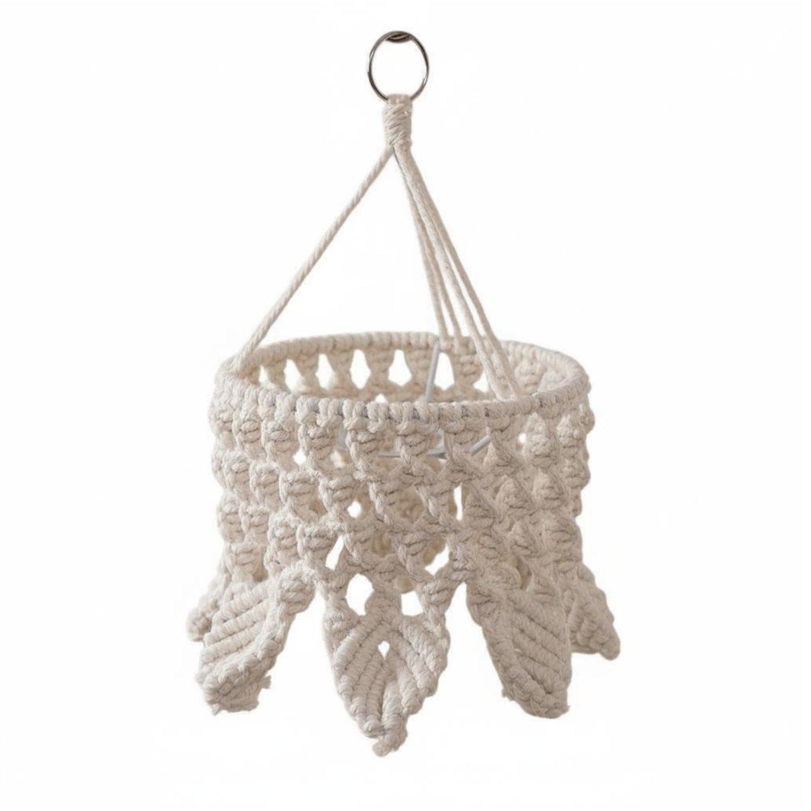 Bohemian Pendant Shade Decorative Macrame Lampshade Woven Rope Light Shade for Bedroom, Living Room, Nursery-image-19