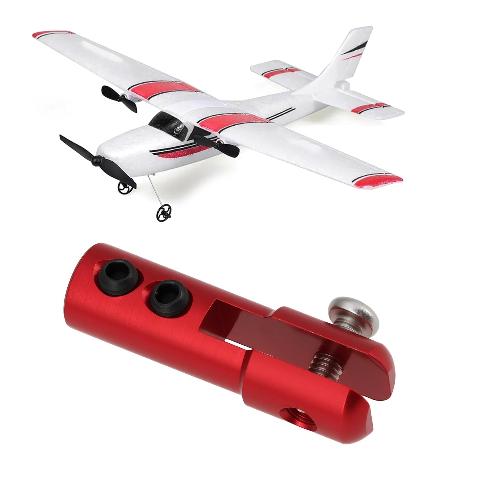 The Lord of the Tools 2pcs 2mm Tie Rod End Clevis with 120mm Linkage Rod for RC Boat Airplane Steering Gear Red - Image 3
