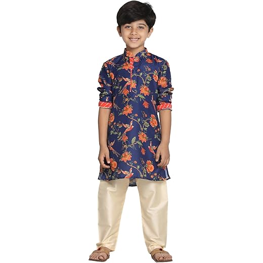 Boys Muslin Floral Kurta Set