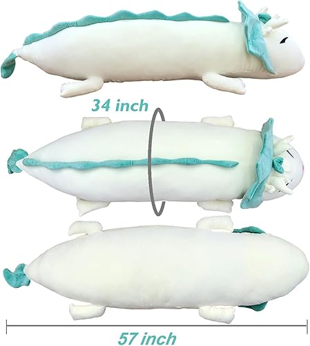 Miniatura 9 de Hofun4U - Almohada de peluche gigante de dragón, juguete de peluche de dragón, almohada de dragón suave, decoración del hogar, regalo de Navidad