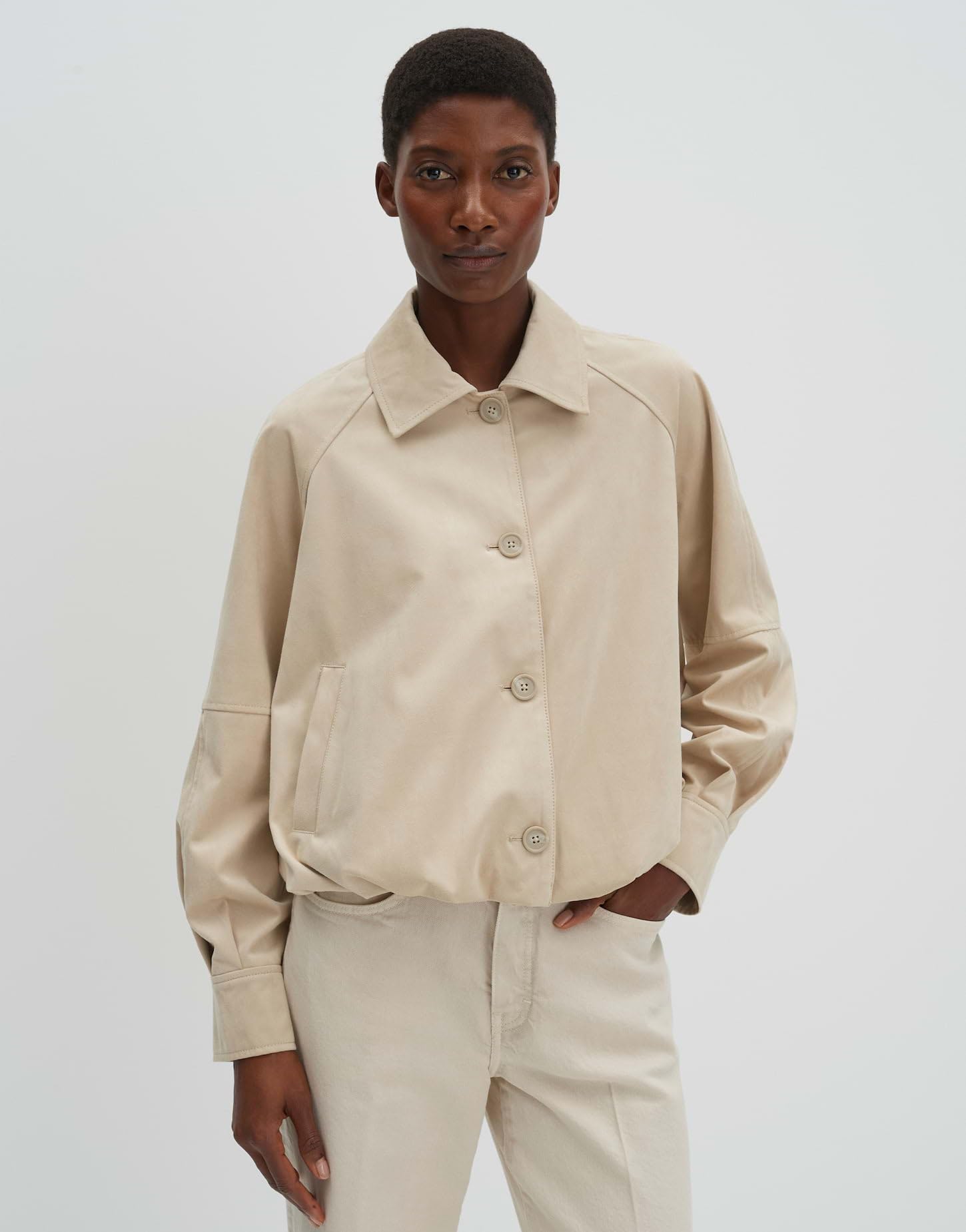 someday Damen Jacke | Blousonjacke in Wildlederoptik Regular Fit