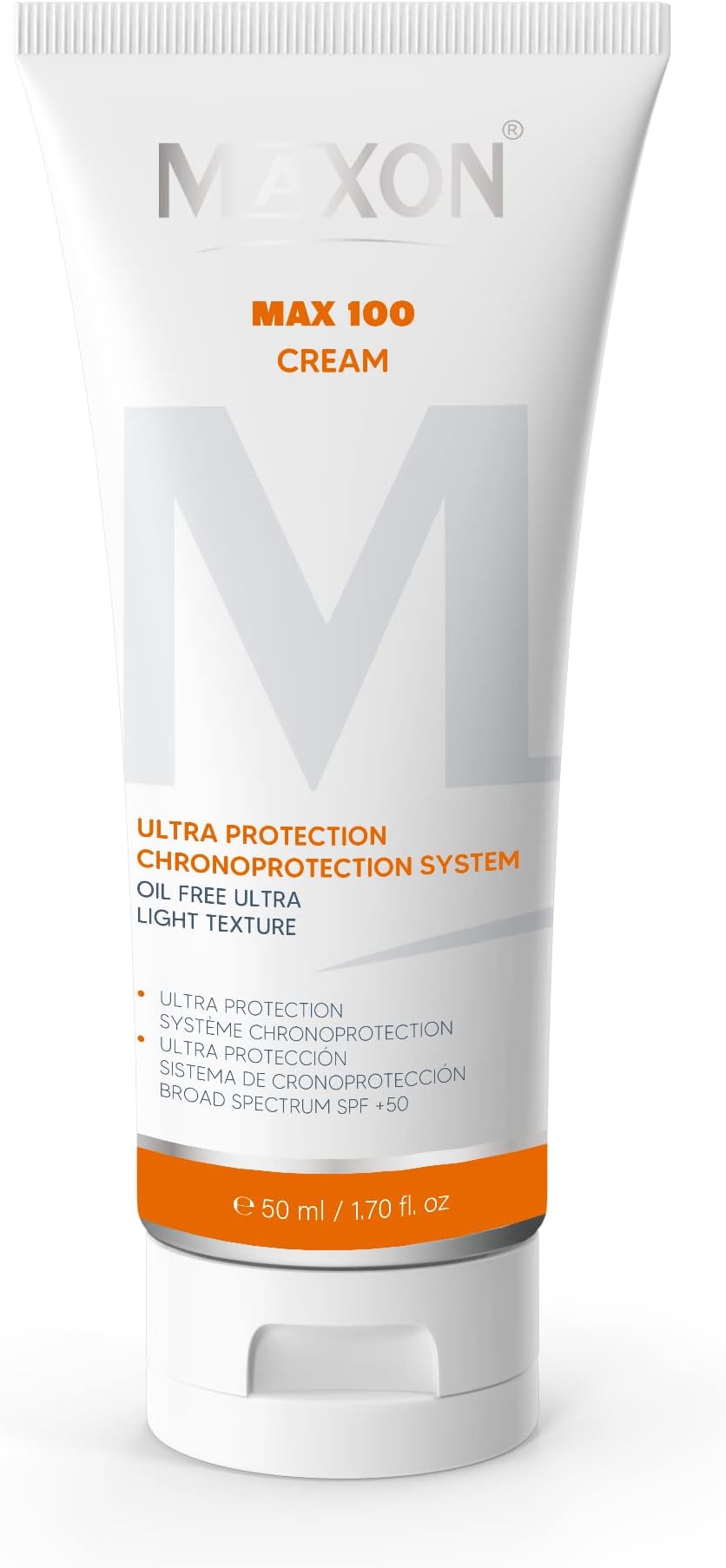 SUN Face Cream, SPF 50+, Ultra Protection Sunscreen with Chronoprotection System | Oil-Free, Broad Spectrum, Lightweight Texture | UVA & UVB Defense for All Skin Types | 50ml