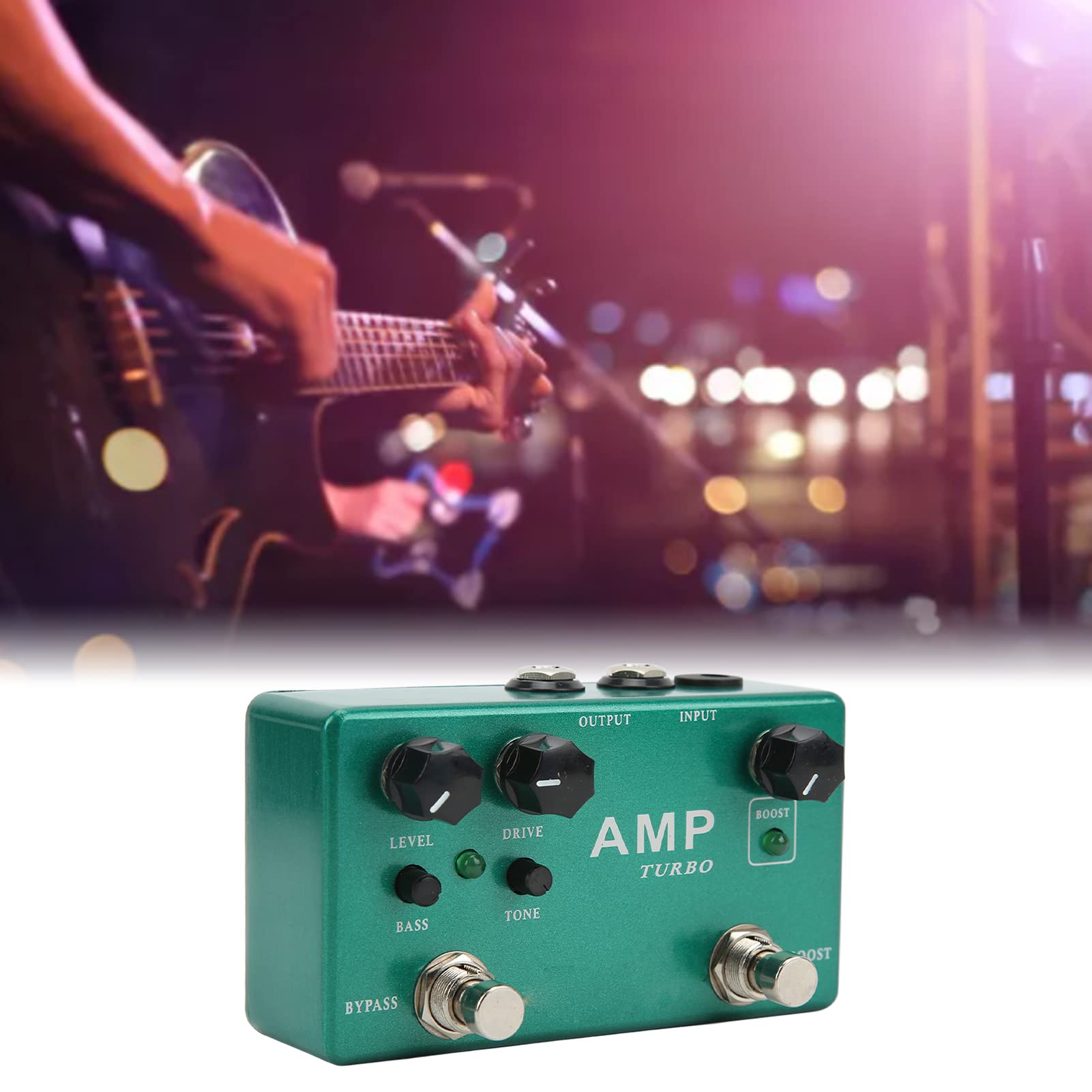 Bnineteenteam Pedał Efektów Gitarowych, Metalowy Overdrive Boost z True Bypass, Nowoczesne Brzmienie dla Gitarzystów Elektrycznych i Basistów